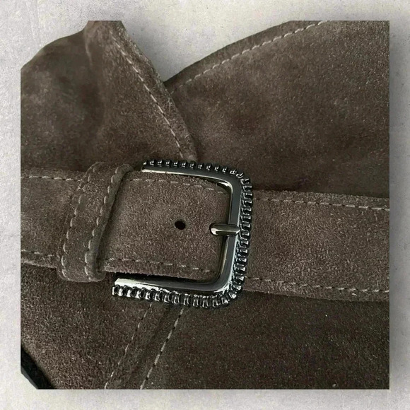 Stuart Weitzman Suede Booties Sz 10 Brown - Picture 4 of 12